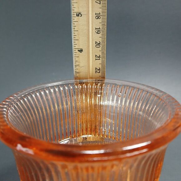 Peach Glass Candle Holder Replacement Base for LE Smith Renaissance Chimney Lamp - Picture 11 of 11